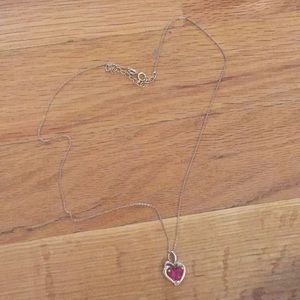 Gold chain heart necklace